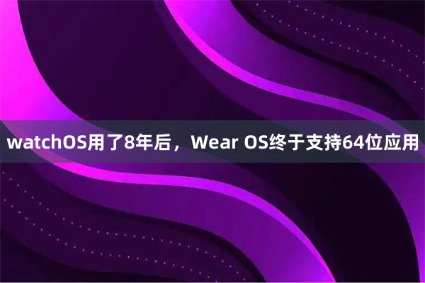 watchOS用了8年后，Wear OS终于支持64位应用